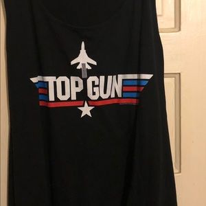 Plus size Top Gun graphic tank top